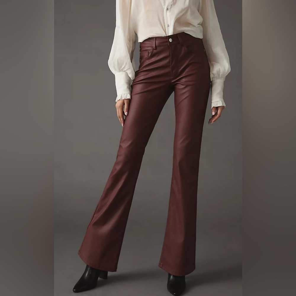 Anthropologie Pilcro The Yaya Mid-Rise Faux Leather Pants 30
